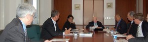 (From L to R), Mr. James Worden, CEO of Solectria Renewable (Solren), Mr. Derick Botha, VP Sales and Marketing of MOTECH, Commercial Counselor Maria Roseni "Nini" M. Alvero, Ambassador Jose L. Cuisia Jr., Mr.Winston Mendoza, Chairman/CEO of Mendoza Lim Solar LLC., Mr. WarrenSeehuus, VP Global Operations of Lim Solar LLC., Mr. Scott Bowden, Director for Business Development of Solectria Renewable (Solren), and Mr. Lawrence Rosenthal, Managing Director of ProESCO Group LLC.