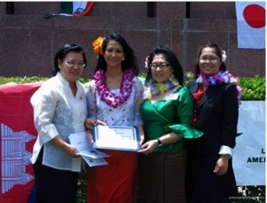 Photo above (L-R), shows Consul General Maria Hellen Barber De La Vega awarding Certificate of Recognition to LACAAEA President Jackie Guevarra.