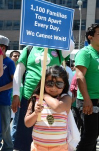 She may not exactly know the real numbers, but this little girl sure does feel to be abandoned if a parent is deported while she remains because she’s a U.S. citizen. (Photo from the Facebook Page of Reform Immigration FOR America)