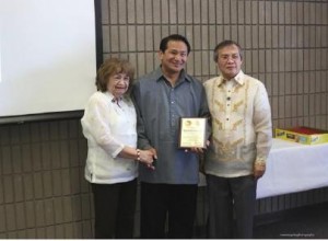 Photo above shows (L-R) Dr. Ludy Ongkeko, Deputy Consul General Daniel Espiritu with a plaque of appreciation from JPRMM President Chito Mandap