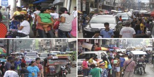 People in Tacloban City swarm the public market area on a sunny Thursday (December 26, 2013) after their Christmas celebration, including kids' caroling activities and visit to godparents and relatives, was spoiled by continuous rains on Christmas Day. (MNS photo)