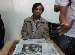 Retired Maj. Gen. Jovito Palparan is presented to the media after he was arrested by National Bureau of Investigation agents at a house in Sta. Mesa, Manila before dawn Tuesday, August 12. A Bulacan court issued in 2011 an arrest warrant against Palparan, who is charged with two counts of kidnapping and serious illegal detention of University of the Philippines students Sherlyn Cadapan and Karen Empeño. (MNS photo)