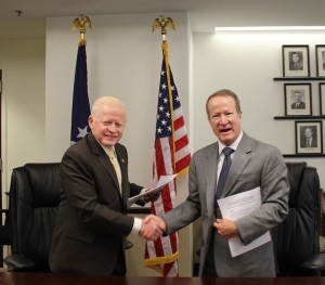 PHL gets $17.68-M aid for law enforcement, judicial reforms Philippine Ambassador Jose L. Cuisia, Jr. (left) and Assistant Secretary of State for International Narcotics and Law Enforcement William Brownfield at the Department of State last Thursday after signing the Letter of Agreement on Narcotics Control and Law Enforcement to boost Philippines capabilities in law and maritime enforcement.