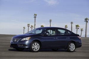 2015 Nissan Sentra: Nissan Sentra’s exterior design is elegant, modern and refined, reflecting a “professional” character targeted at upwardly bound buyers who aspire to drive something more premium than some of the other designs in the segment. It adopts Nissan’s bold signature trapezoid-shaped grille and large wraparound headlights with standard LED accents. In the rear, LED taillights are also standard, which complement the sophisticated styling.