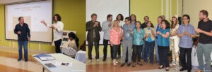 Hollywood actors and community leaders join hands to launch the indiegogo campaign and public awareness of the Return the bells movement at the Pilipino Workers Center in LA. Among those in the photo: Actors Martin Kove (Karate Kid), John Savage (The Deer Hunter), Michael Pare (Eddie and the Cruisers), Logan Clarke, President of the Committee, writer/actor Ferdinand Galang, writers Lou Sabas, Cecile Ochoa, Evelyn Portugal, Lawrence Ochoa, jazz artist Carlos Zialcita, author Oscar Penaranda, PWC Executive Director Aqui Versoza. Photos by Tet Valdez and Evangeline Rodriguez.