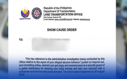 LTO suspends driver’s license of DPWH exec over abusive behavior