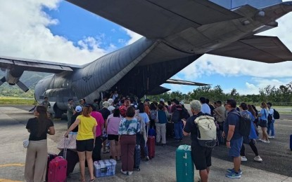 PAF plane transports food packs, stranded persons in Batanes