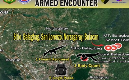 1 rebel slain in encounter with gov’t forces in Norzagaray, Bulacan