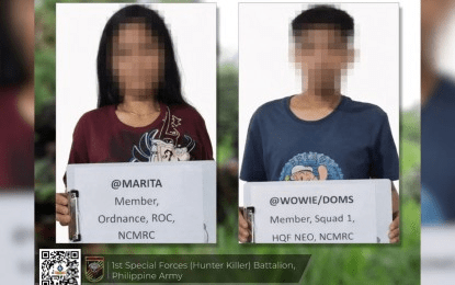 2 New People’s Army remnants yield to Army in Bukidnon