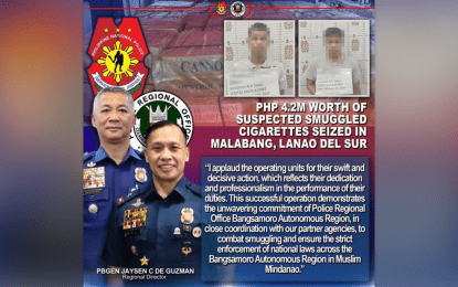 P4.2-M smuggled cigarettes seized in Lanao Sur checkpoint