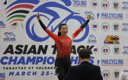 China captures 2 more golds at Asian track cycling tilt