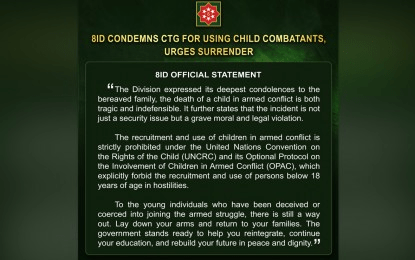 NPA child recruitment condemned after death of 17-yr-old fighter