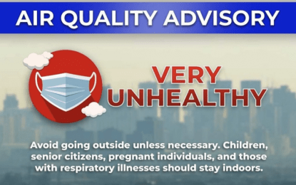 Manila logs ‘unhealthy’ air quality, public urged to wear face masks